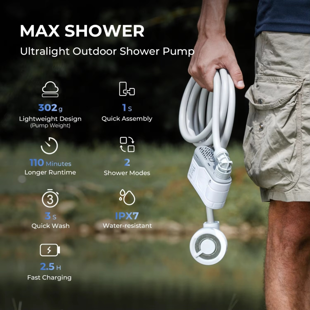 Compact & Rechargeable Electric Camping Shower