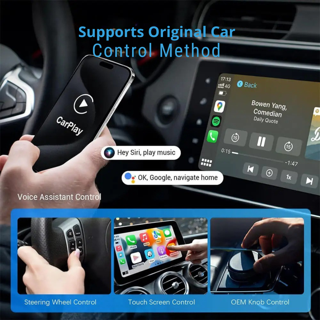 Wired to Wireless CarPlay & Android Auto Adapter