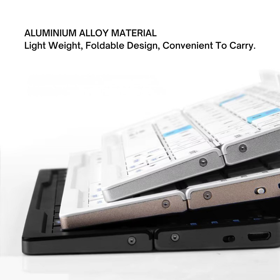 Portable & Travel Friendly Wireless Folding Keyboard With Stand