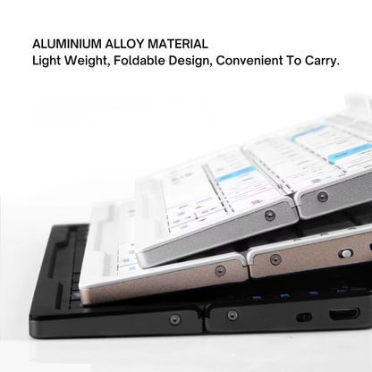 Portable & Travel Friendly Wireless Folding Keyboard With Stand