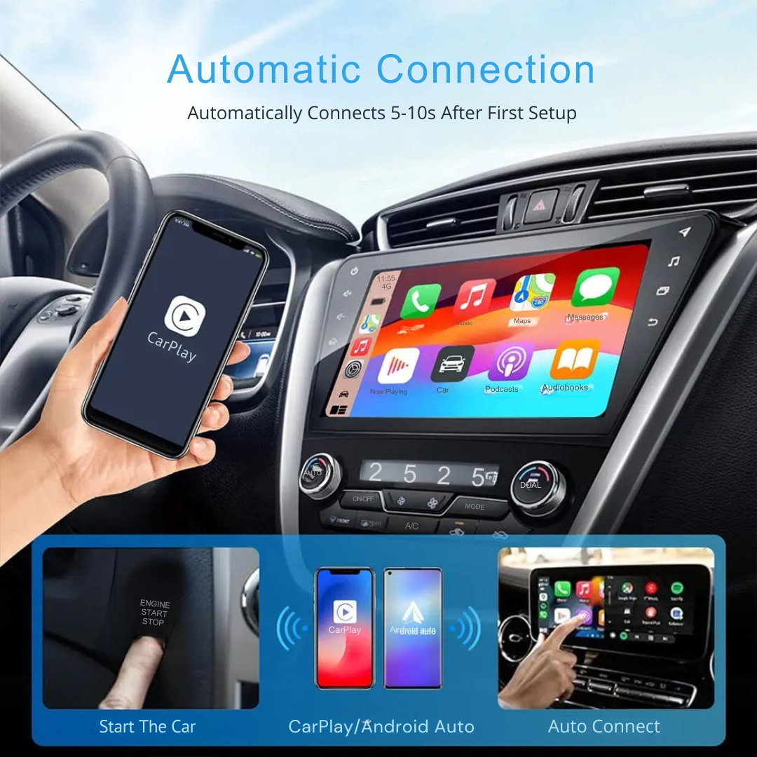 Wired to Wireless CarPlay & Android Auto Adapter