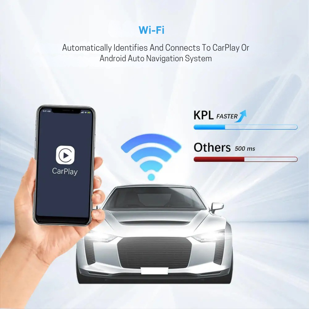 Wired to Wireless CarPlay & Android Auto Adapter