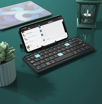 Portable & Travel Friendly Wireless Folding Keyboard With Stand
