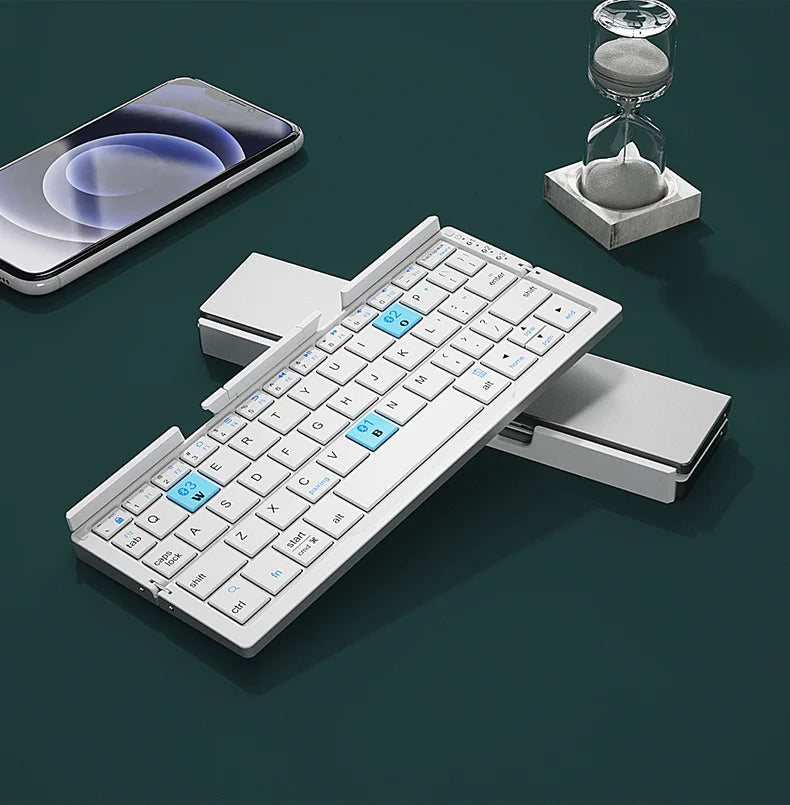 Portable & Travel Friendly Wireless Folding Keyboard With Stand