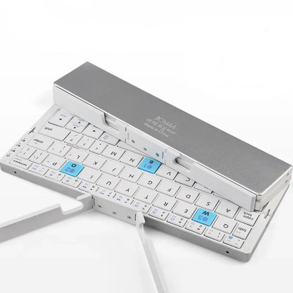 Portable & Travel Friendly Wireless Folding Keyboard With Stand
